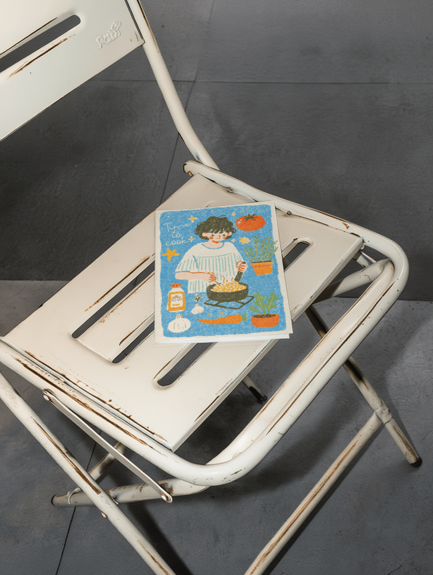Time to Cook Fun Card mockup 2