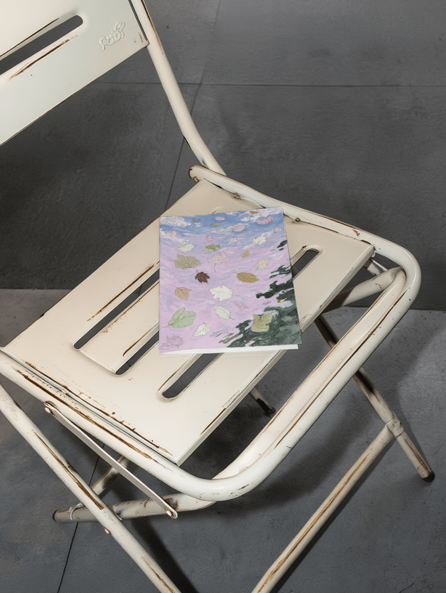 Ethereal Autumn Leaves Art Card mockup 2
