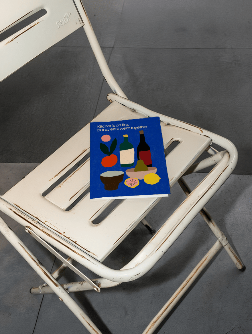 Kitchen Chaos Love Card mockup 2