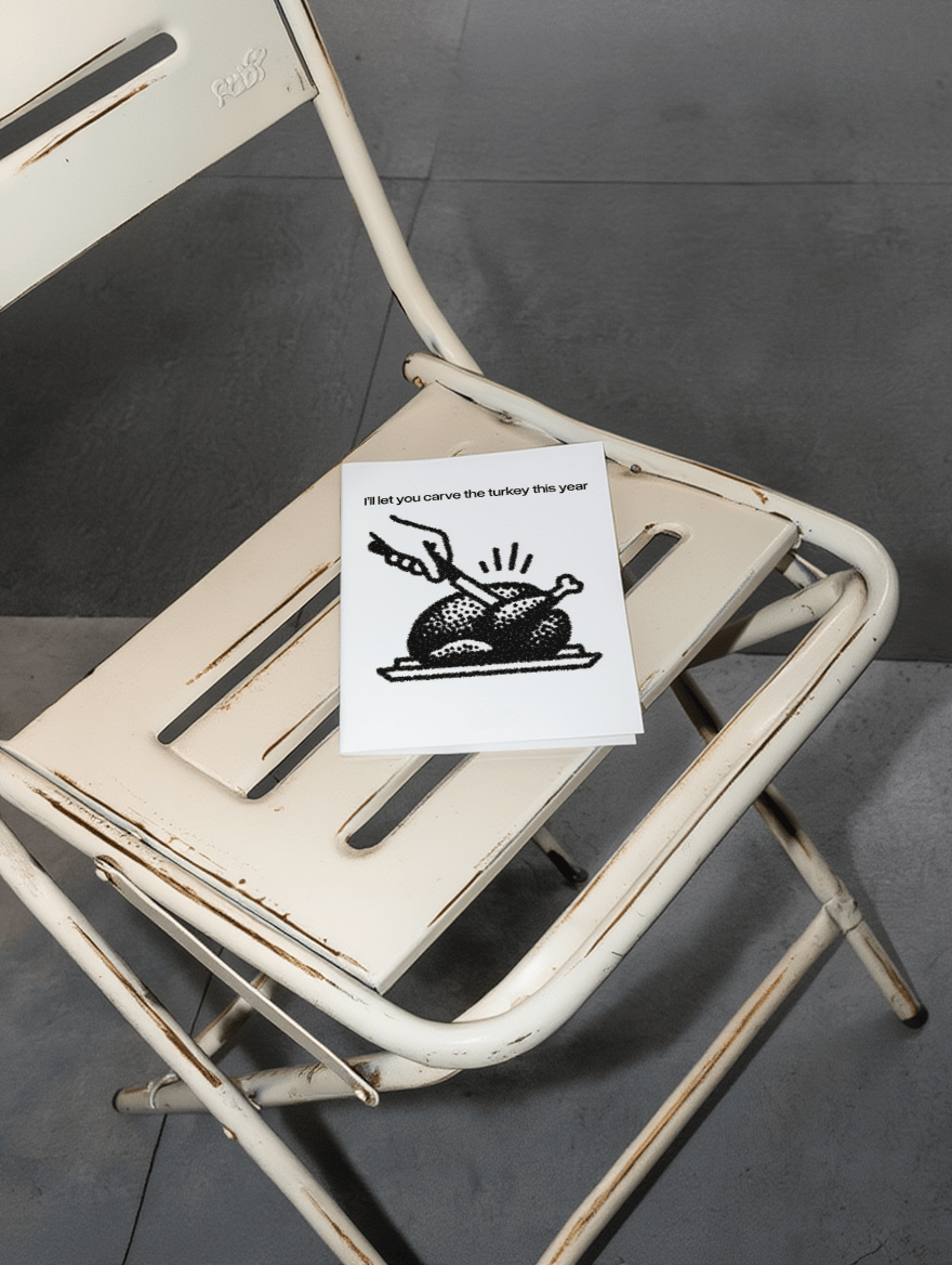 Turkey Time Humor Card mockup 2