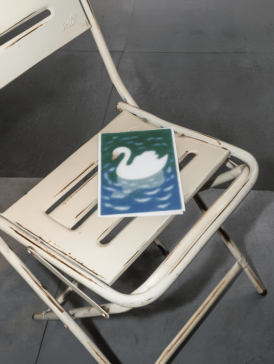 Tranquil Swan Greeting Card mockup 2