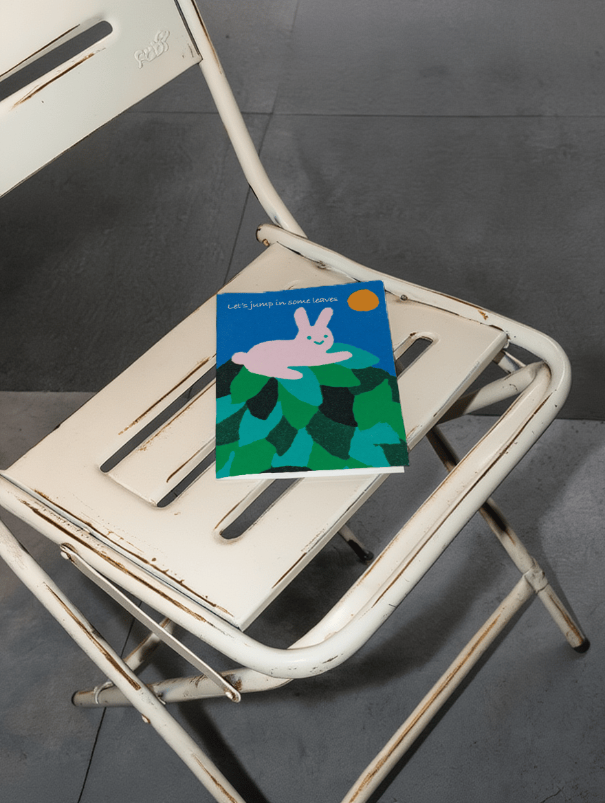 Let's Jump in Leaves Bunny mockup 2
