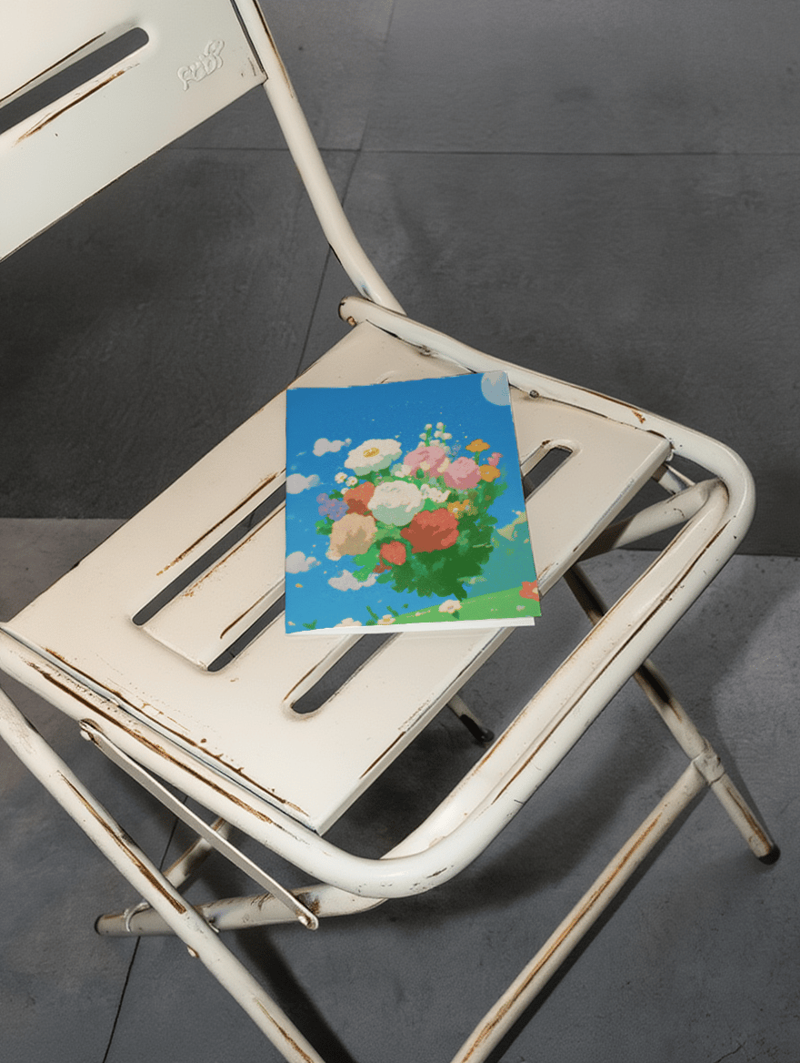 Bright Blooms Under the Sky Card mockup 2