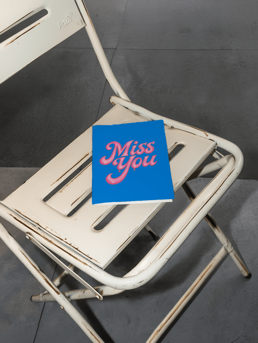 Bright & Cheerful 'Miss You' Card mockup 2