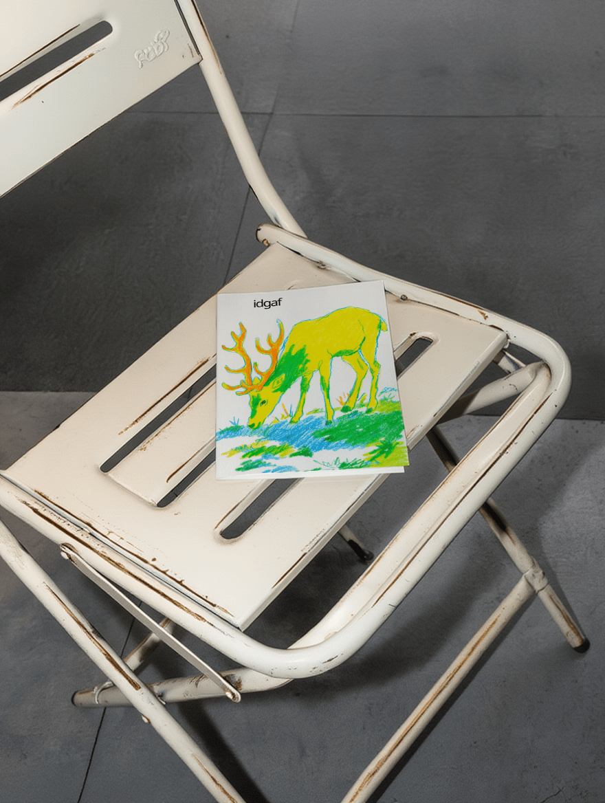 Playful Deer Humor Card mockup 2
