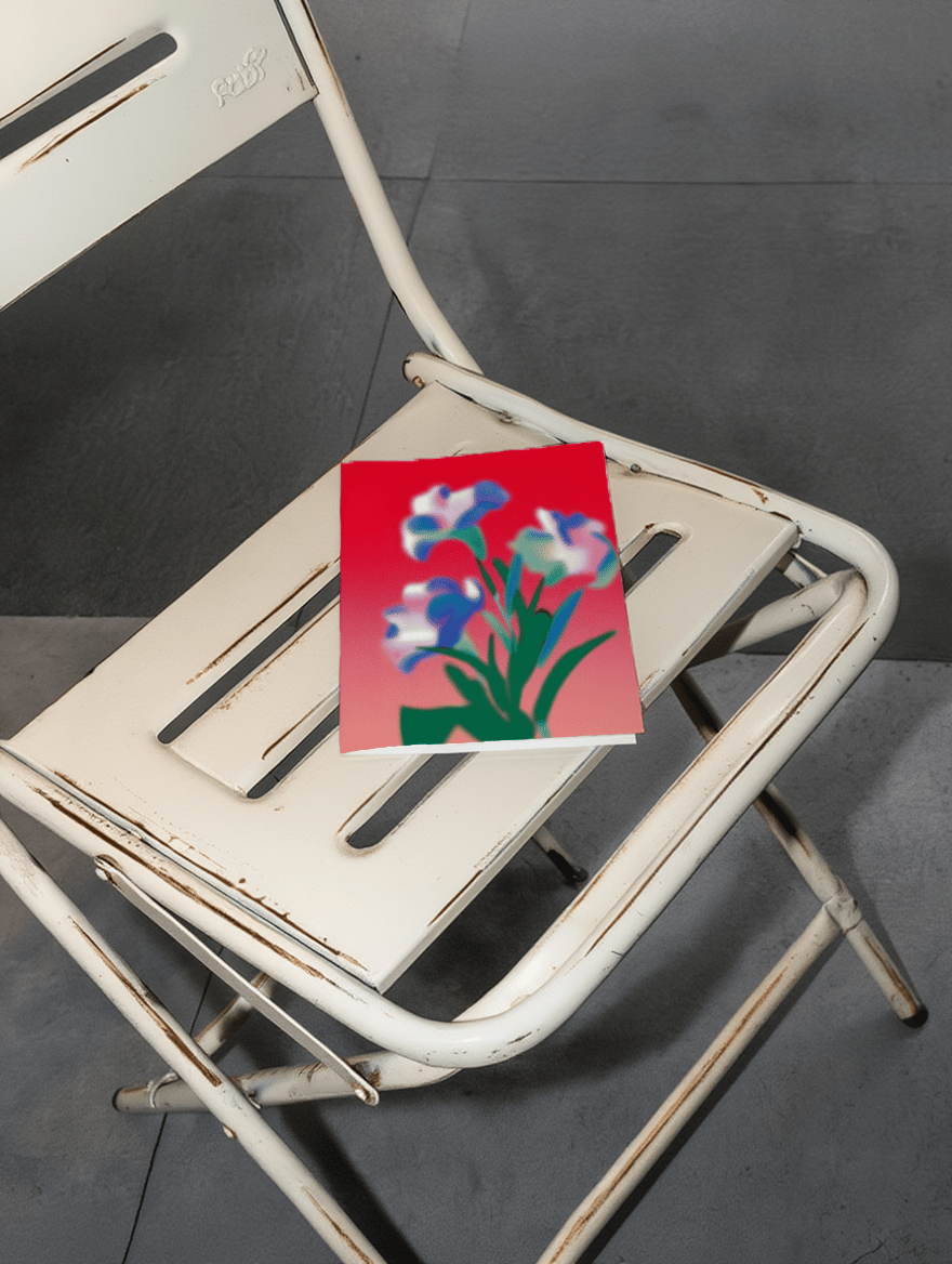 Bold Blossoms: Vibrant Floral Card mockup 2