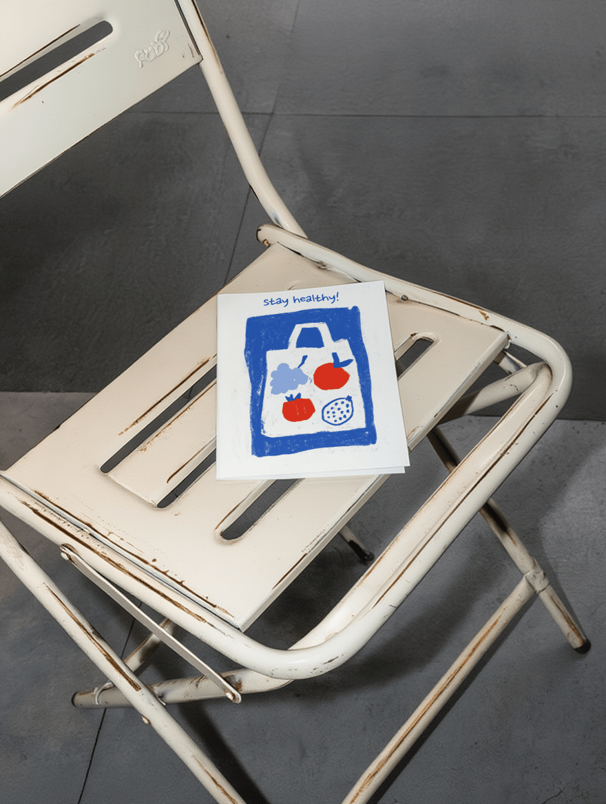 Stay Healthy Greeting Card mockup 2