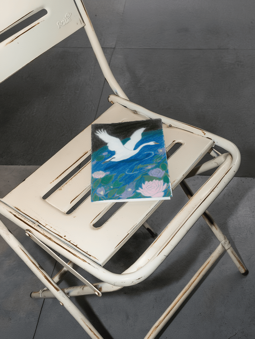 Graceful Swan Serenity Card mockup 2