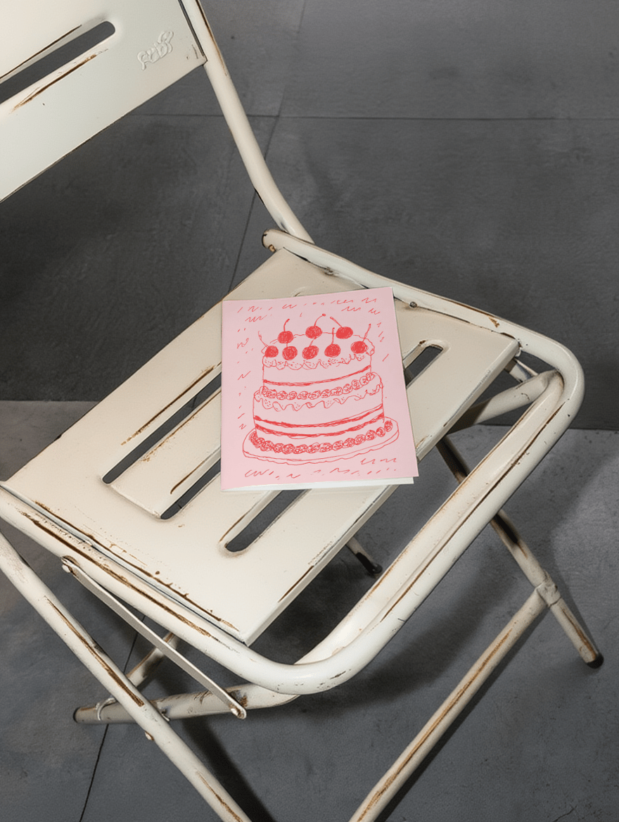 Cherry Delight Celebration Card mockup 2