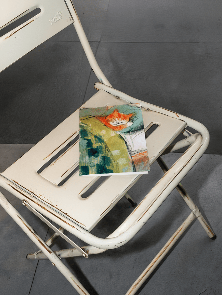 Cozy Cat Nap Greetings mockup 2