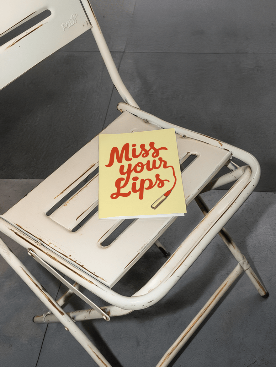 Miss Your Lips Card mockup 2