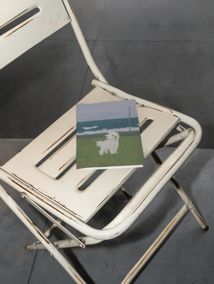Cute Windy Day Pup mockup 2