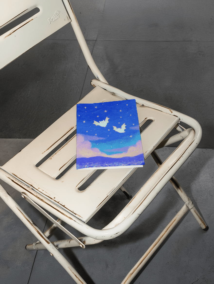 Starry Night Bat Greetings mockup 2