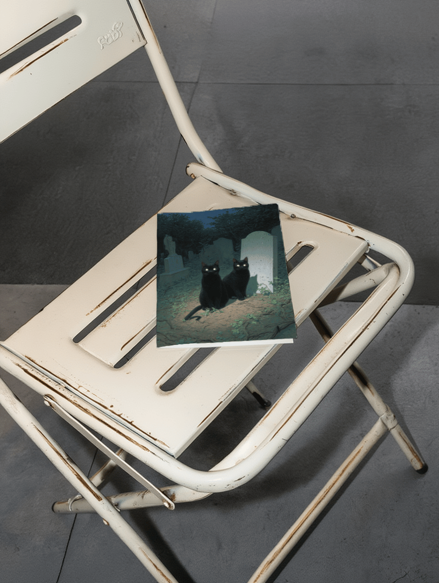 Spooky Black Cat Companions mockup 2