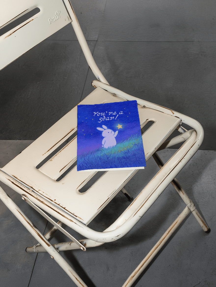 You're a Star! Bunny Card mockup 2