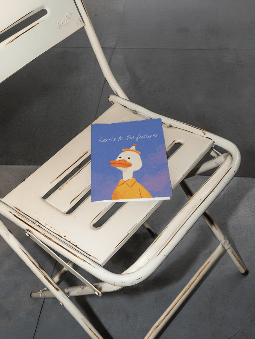 Cheers to the Future Duck Card mockup 2