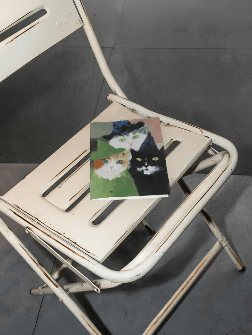 Charming Cat Trio Card mockup 2