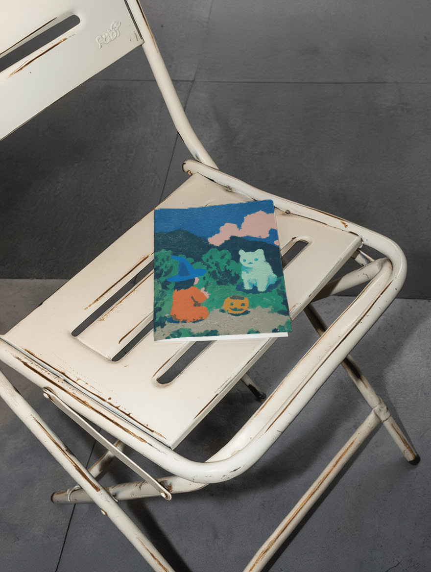 Enchanting Witch and Ghostly Cat mockup 2