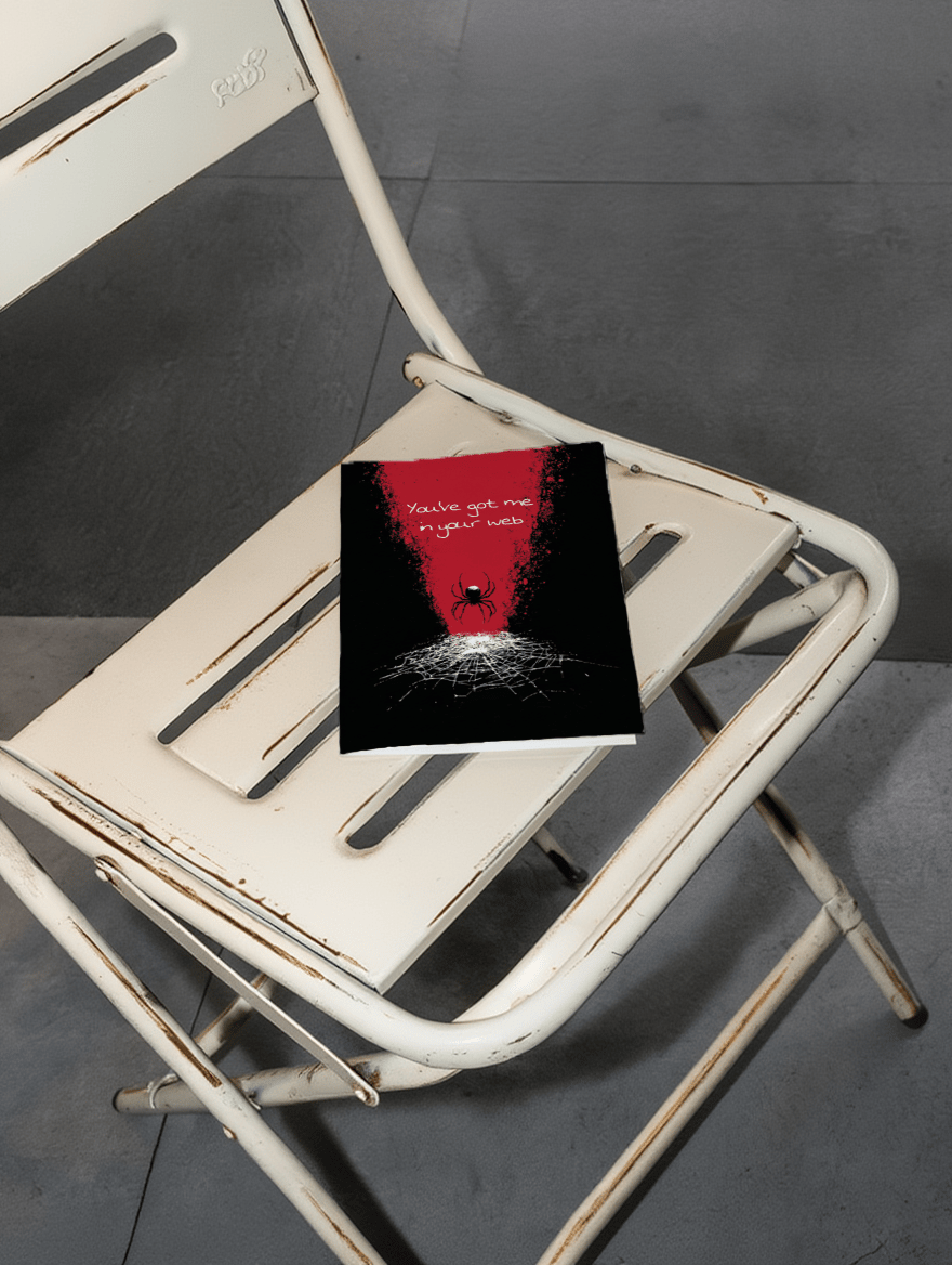 Caught in Your Web Love Card mockup 2