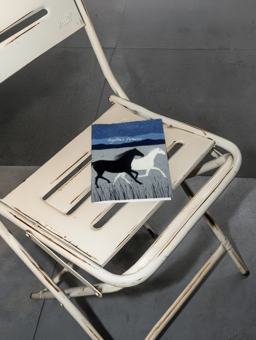 Together Forever Horse Card mockup 2