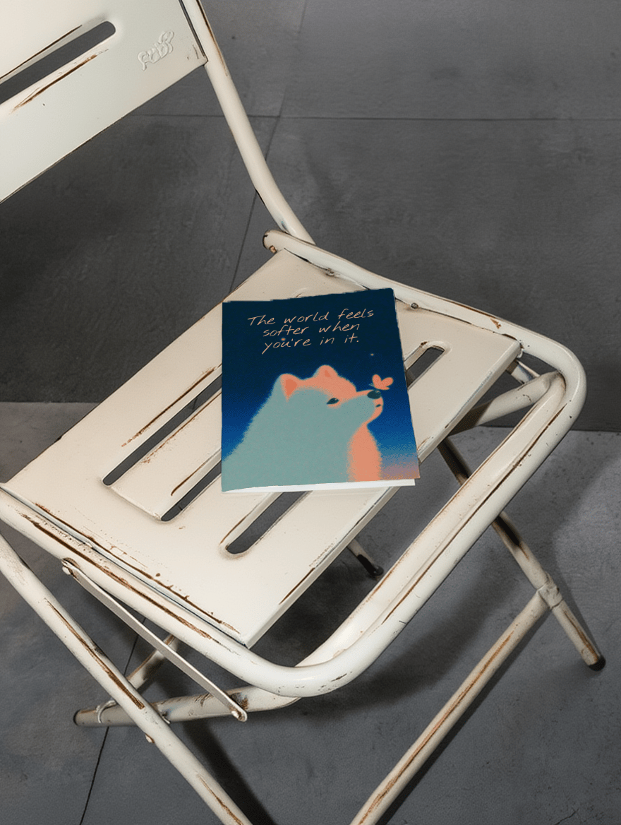 Soft World with You Card mockup 2