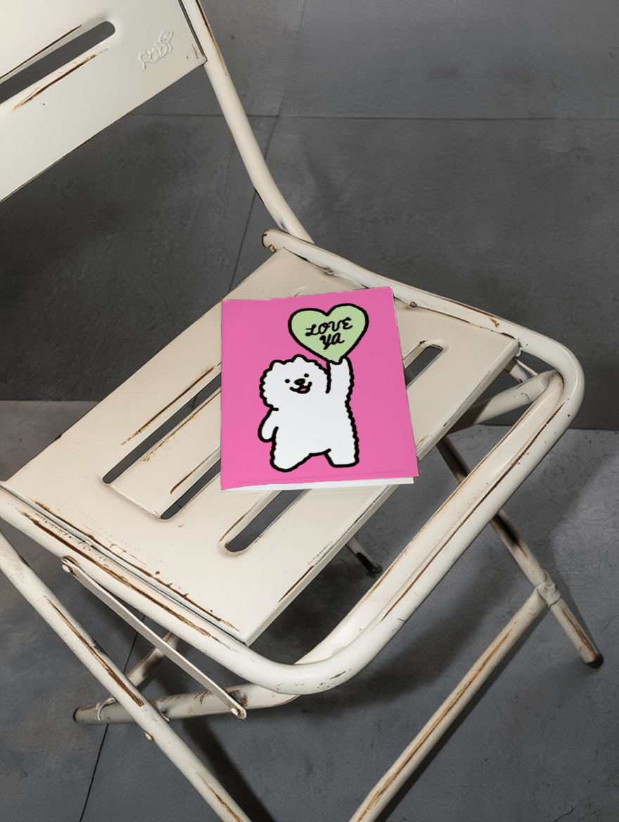Cute Bear Love Ya Card mockup 2