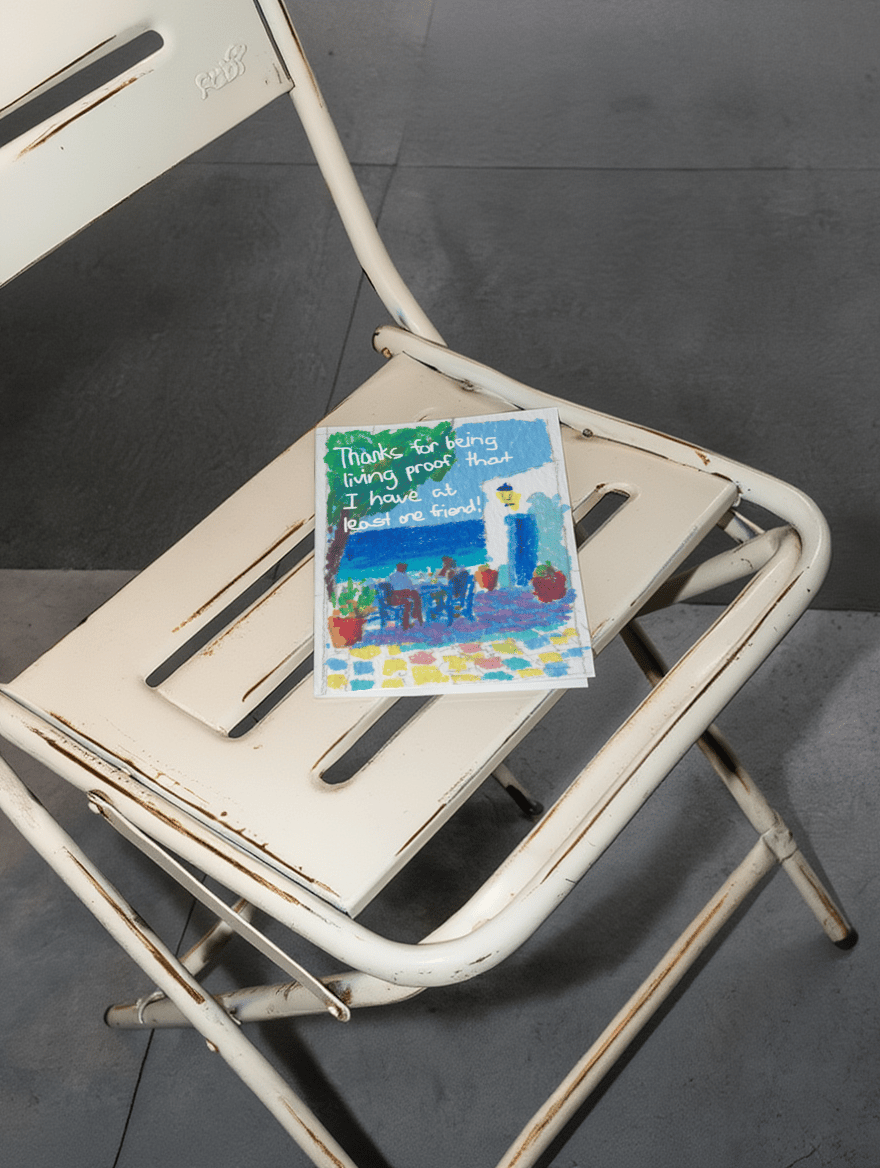 Thanks for Being My Proof of Friendship Card mockup 2