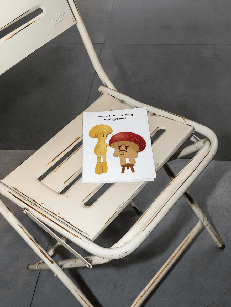 Congrats to the Lucky Mushgrooms Card mockup 2