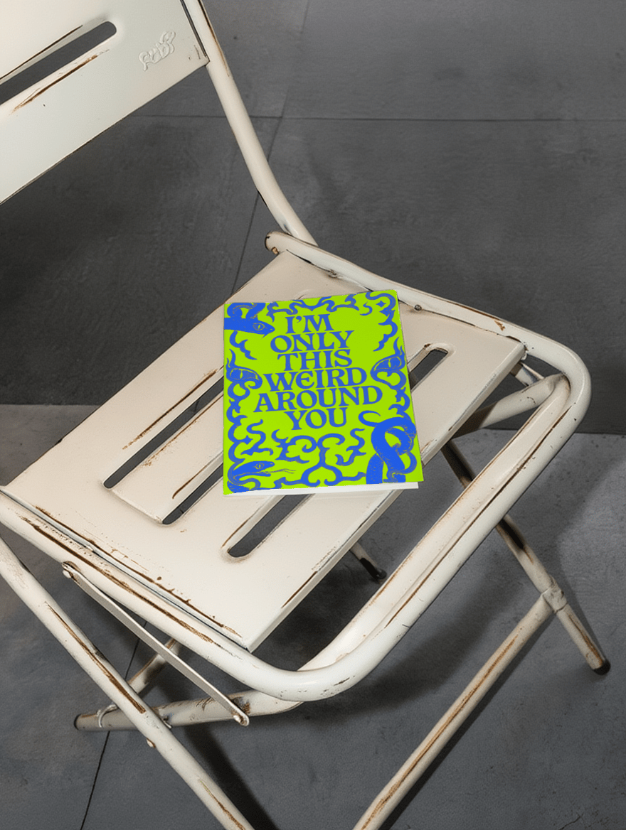 Only This Weird Around You Card mockup 2