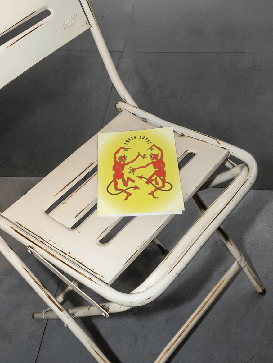 Their Loss Devil Dance Card mockup 2