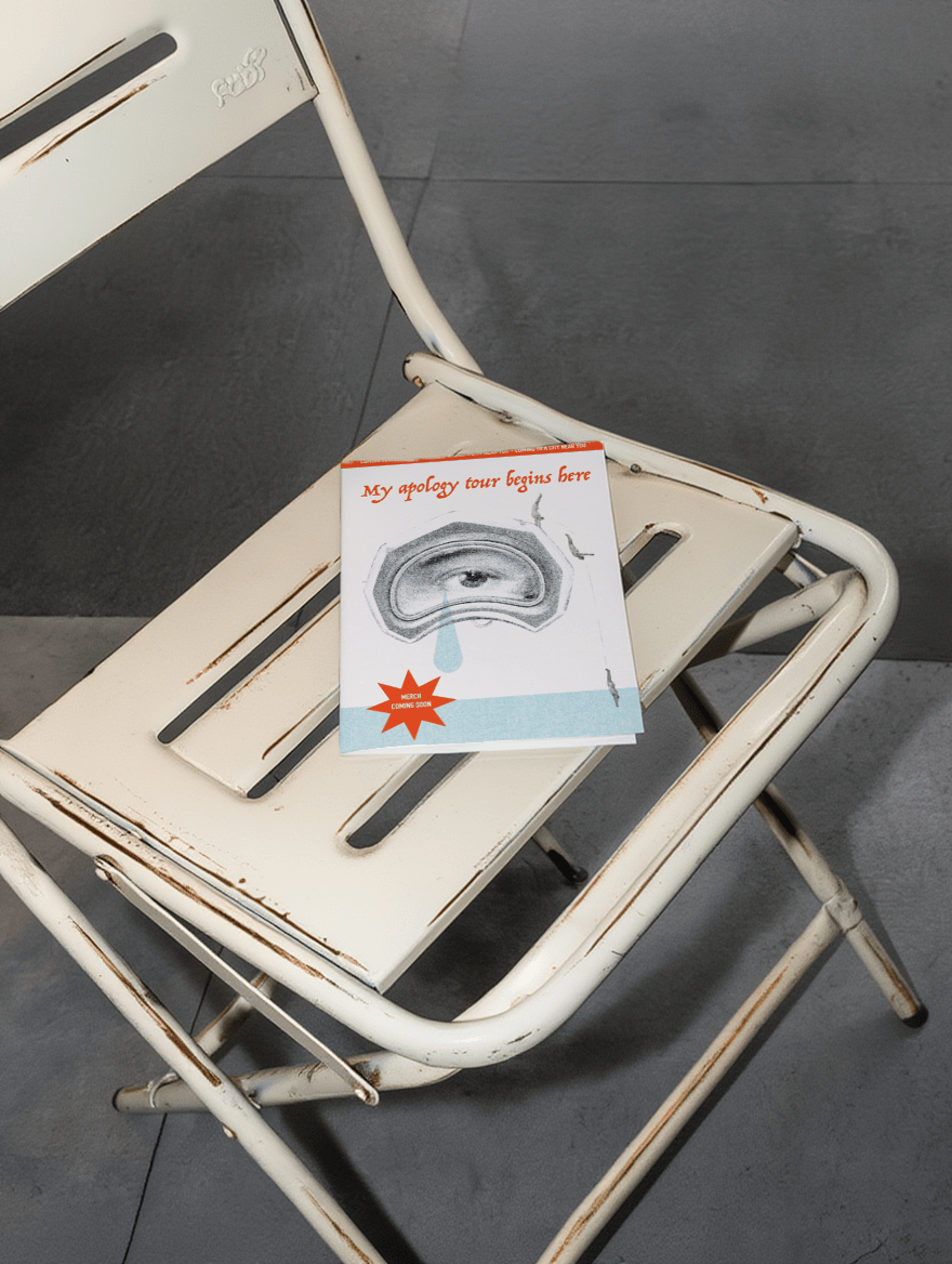 My Apology Tour Begins Here Card mockup 2