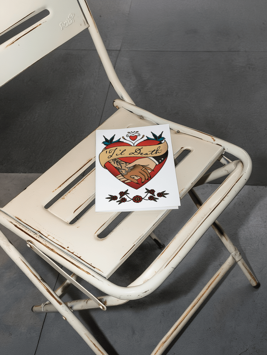 Til Death Love Card mockup 2