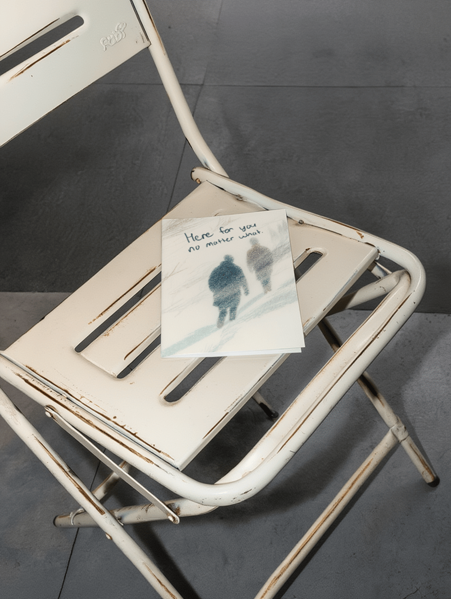 Here for You No Matter What Card mockup 2