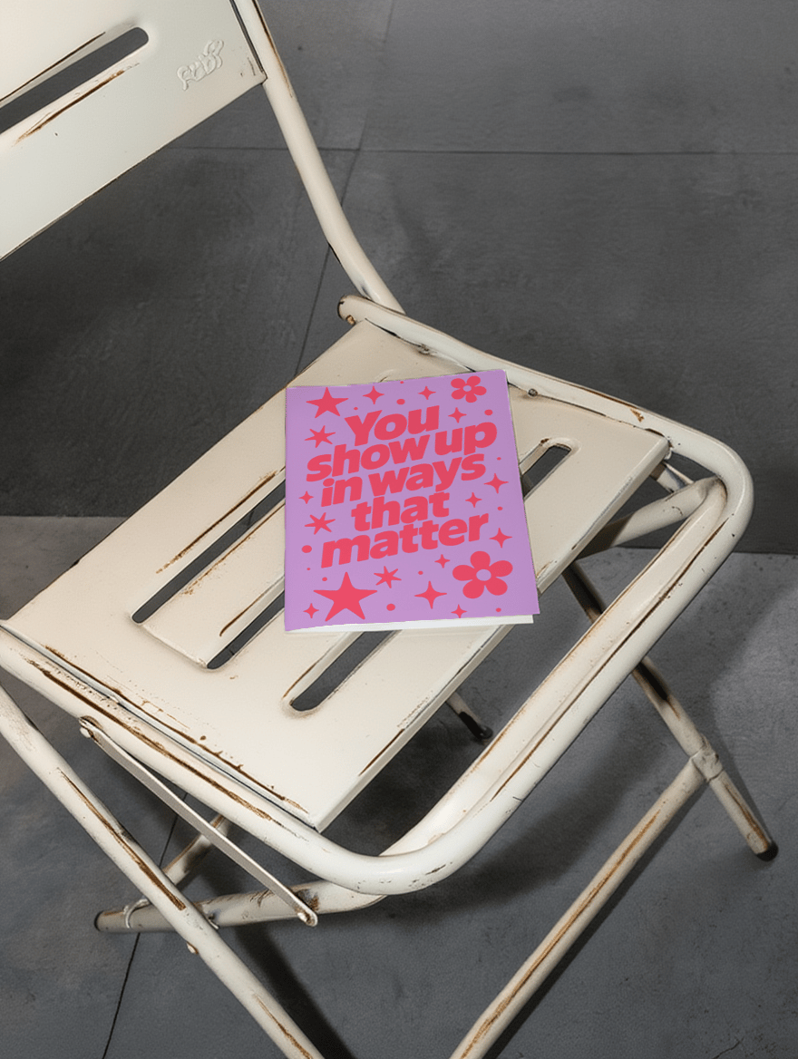 You Show Up Card mockup 2