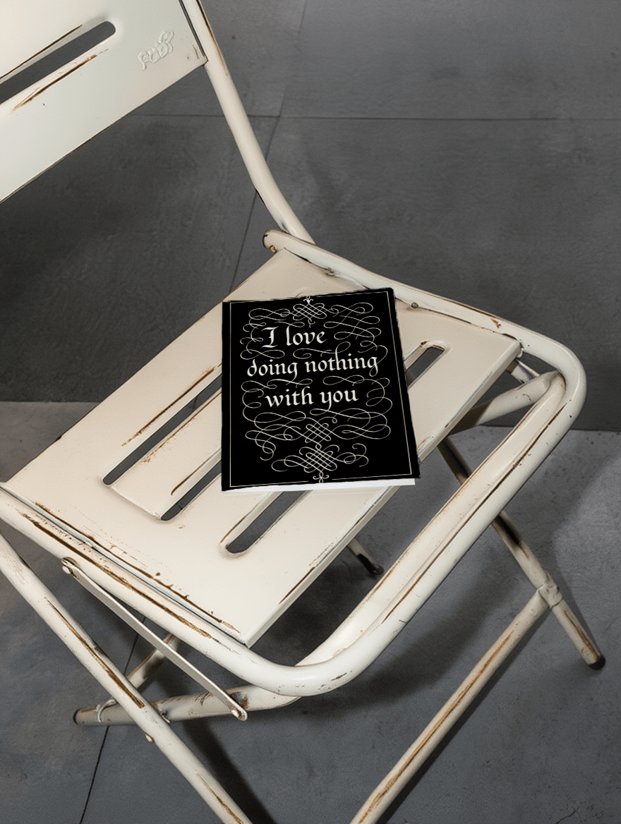Love Doing Nothing With You Card mockup 2