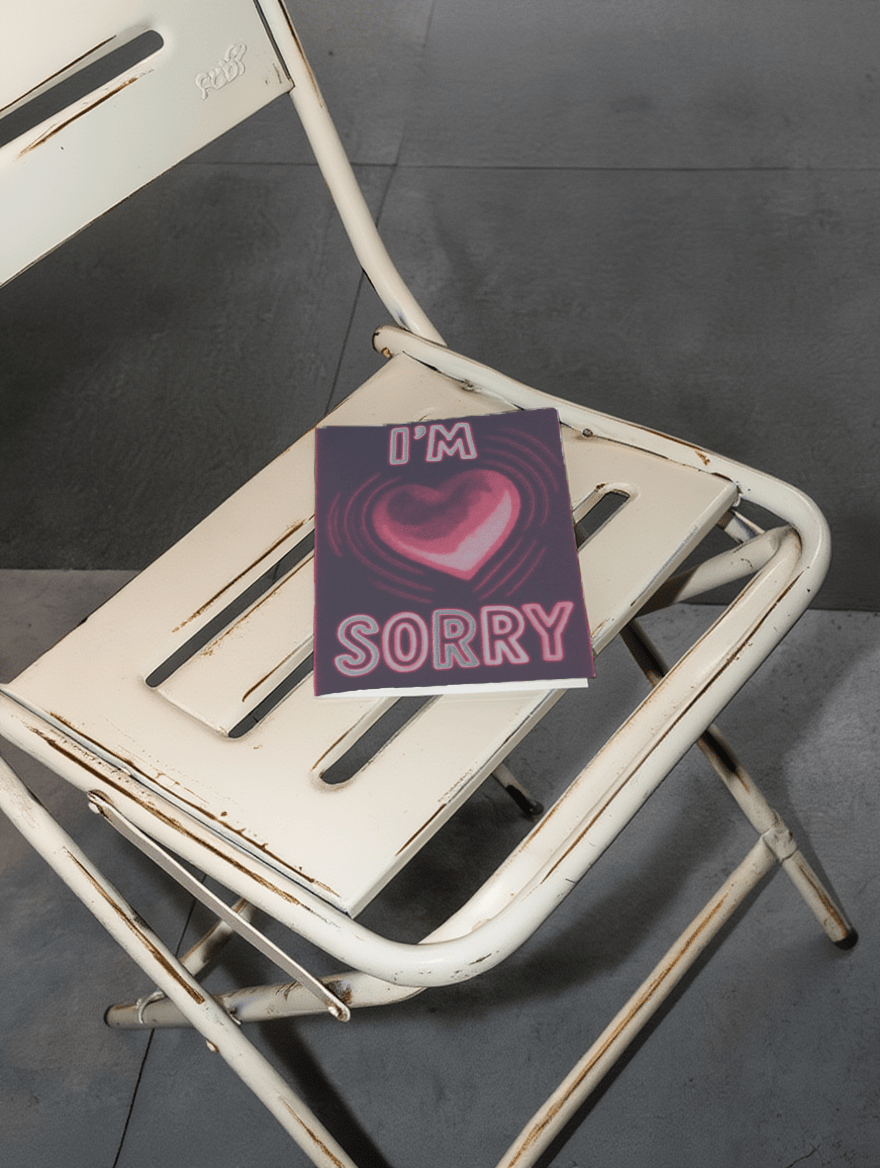 I'm Sorry Heartbeat Card mockup 2