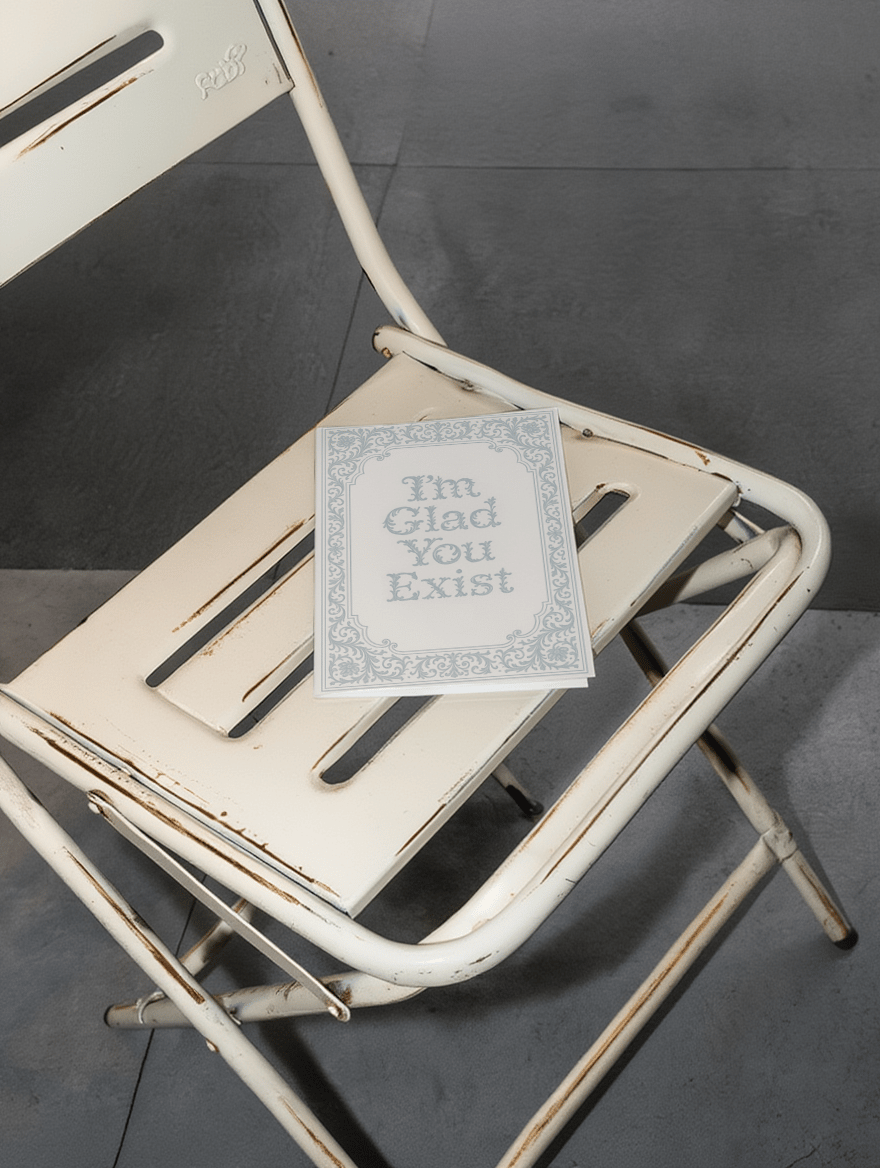 I'm Glad You Exist Card mockup 2