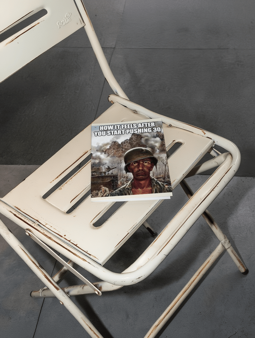 Pushing 30 Warzone Birthday Card mockup 2