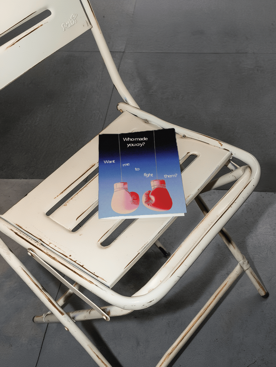 Want Me to Fight Them Card mockup 2