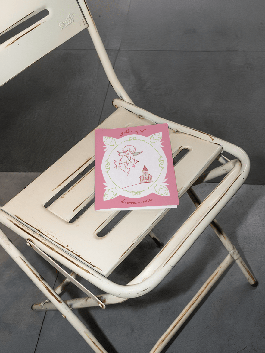 Y’all’s Cupid Deserves a Raise Card mockup 2