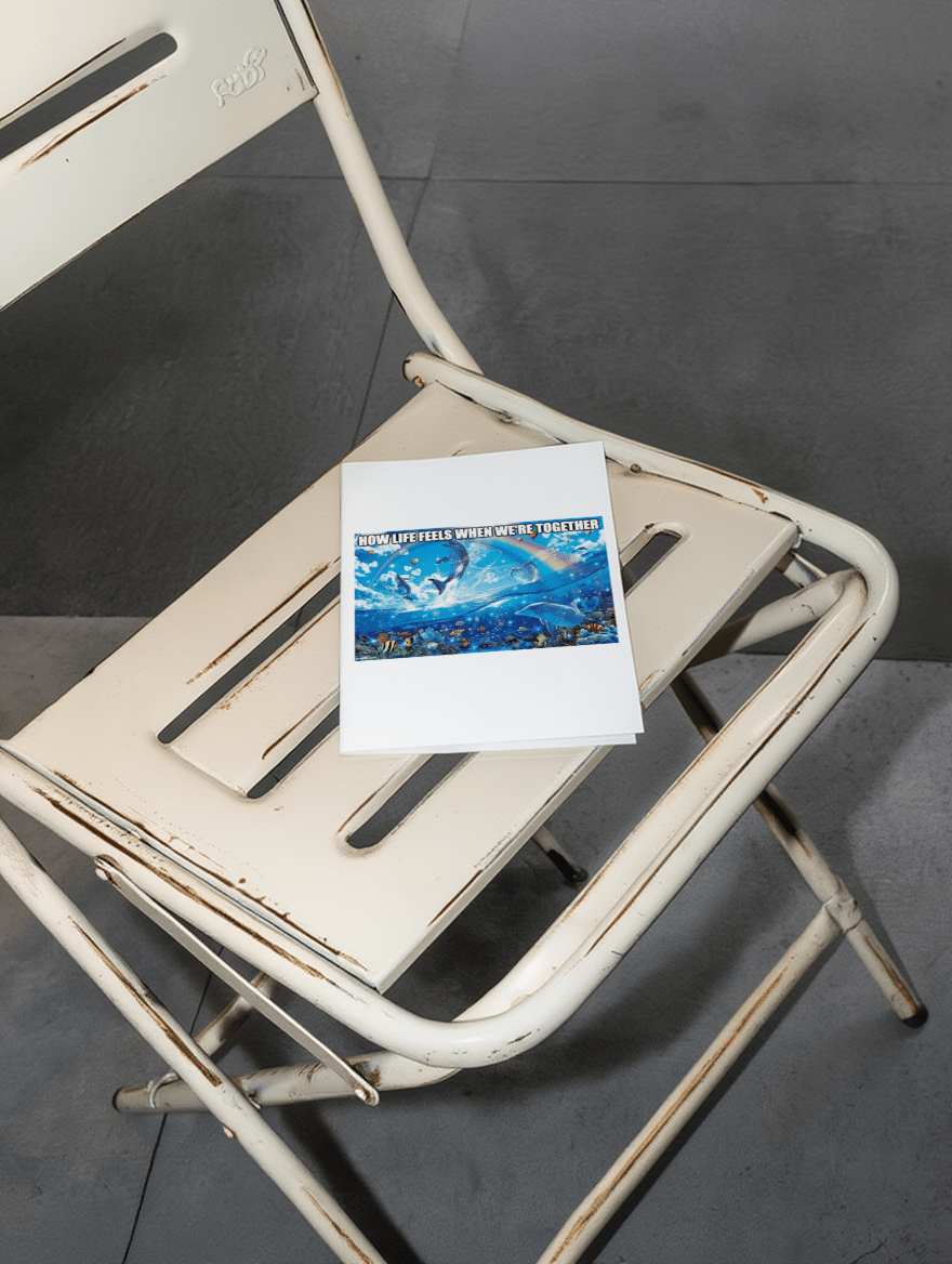 How Life Feels With You Card mockup 2