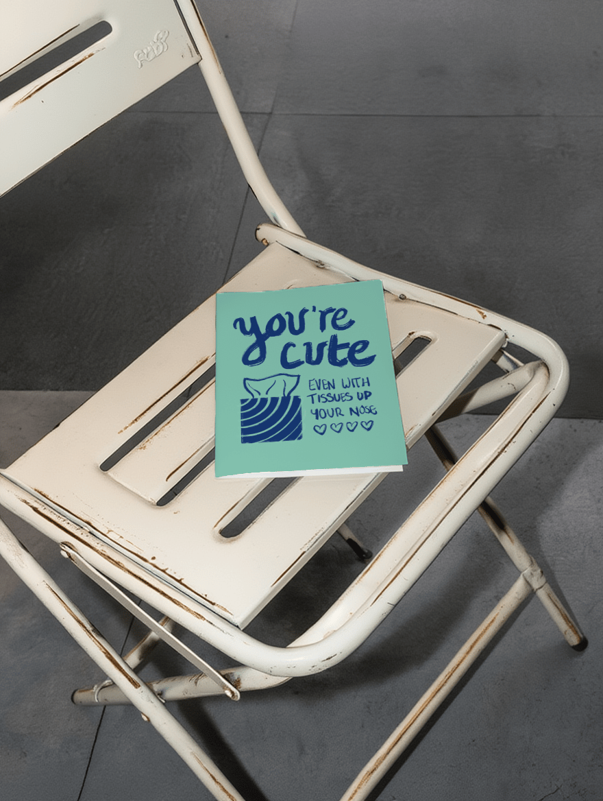 Cute Even With Tissues Card mockup 2
