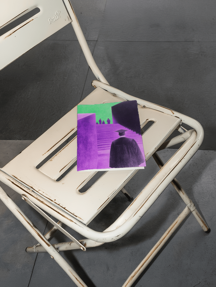 Step Into the Future Graduation Card mockup 2