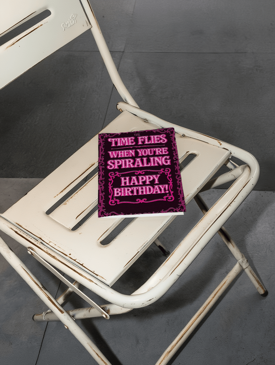 Time Flies When You're Spiraling mockup 2
