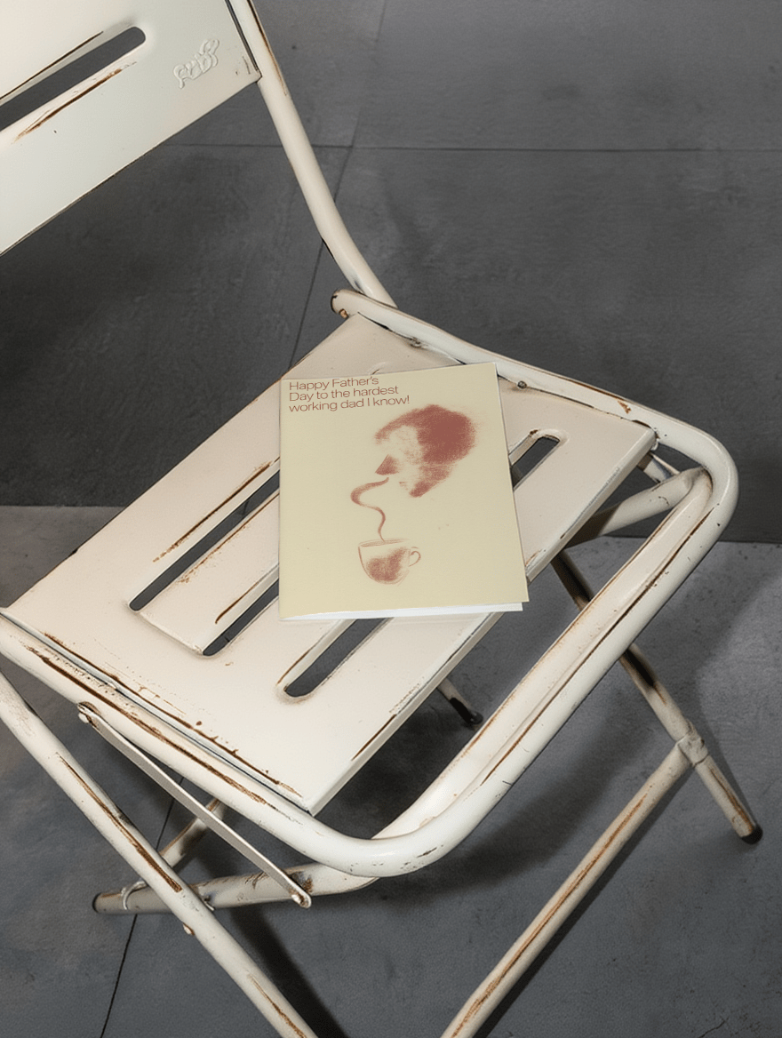 Hardest Working Dad Coffee Card mockup 2