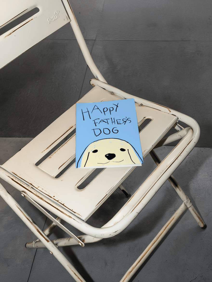 Happy Father's Dog Card mockup 2