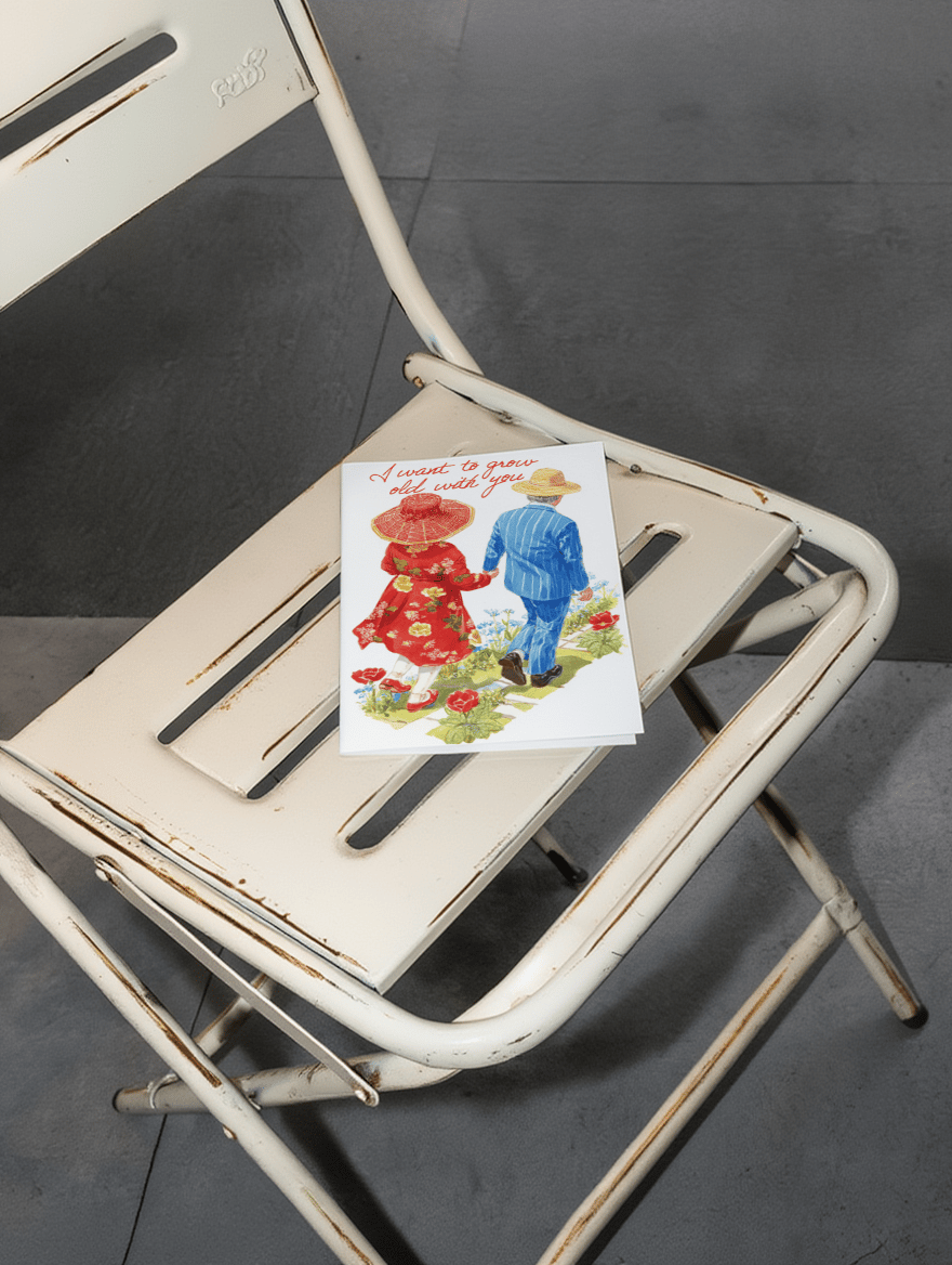 Grow Old With You Card mockup 2