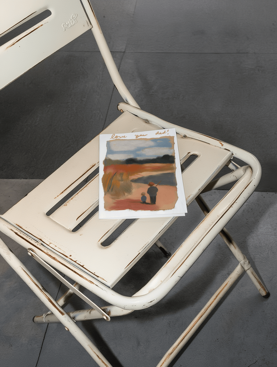 Love You Dad Fishing Card mockup 2