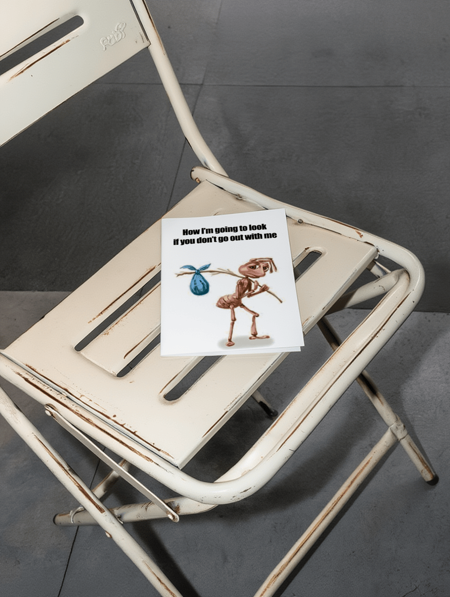 Sad Ant Ultimatum Card mockup 2