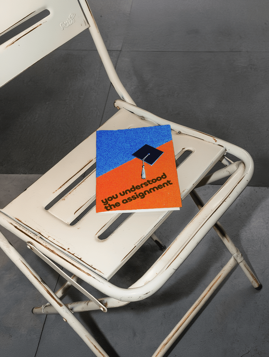 Understood the Assignment Graduation Card mockup 2